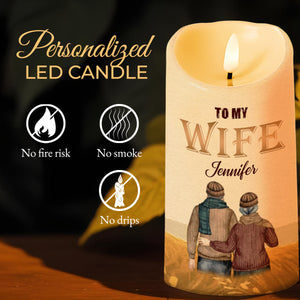 Love Message For Wife, Eternal Candle Gift - Personalized Custom LED Candle - WIF041_LECA