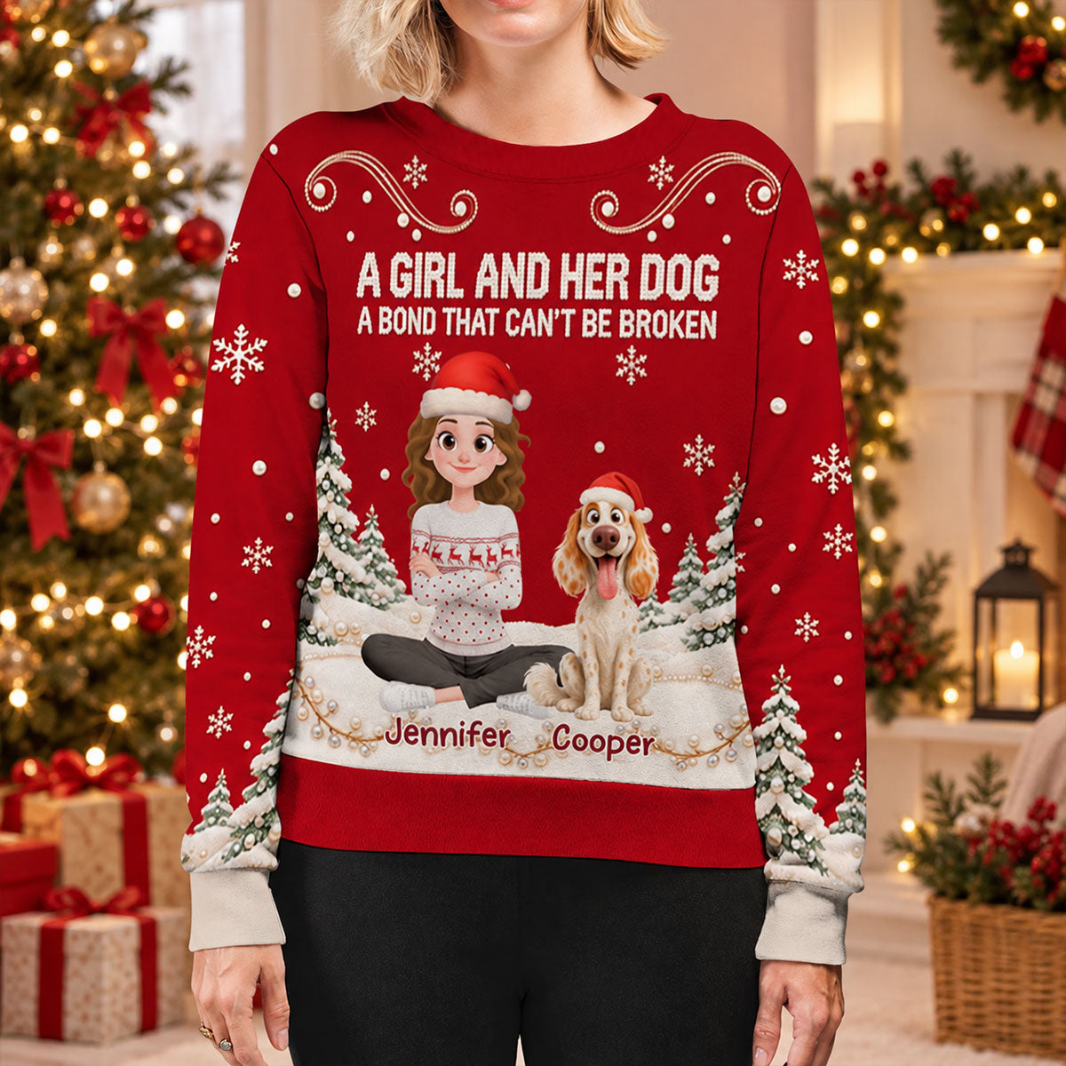 Merry Spirit - Personalized All-Over-Print Sweatshirt