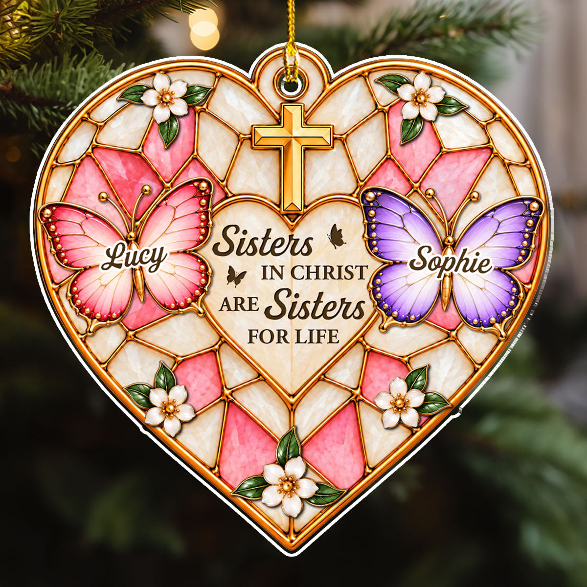 To My Sister - Personalized Acrylic Ornament