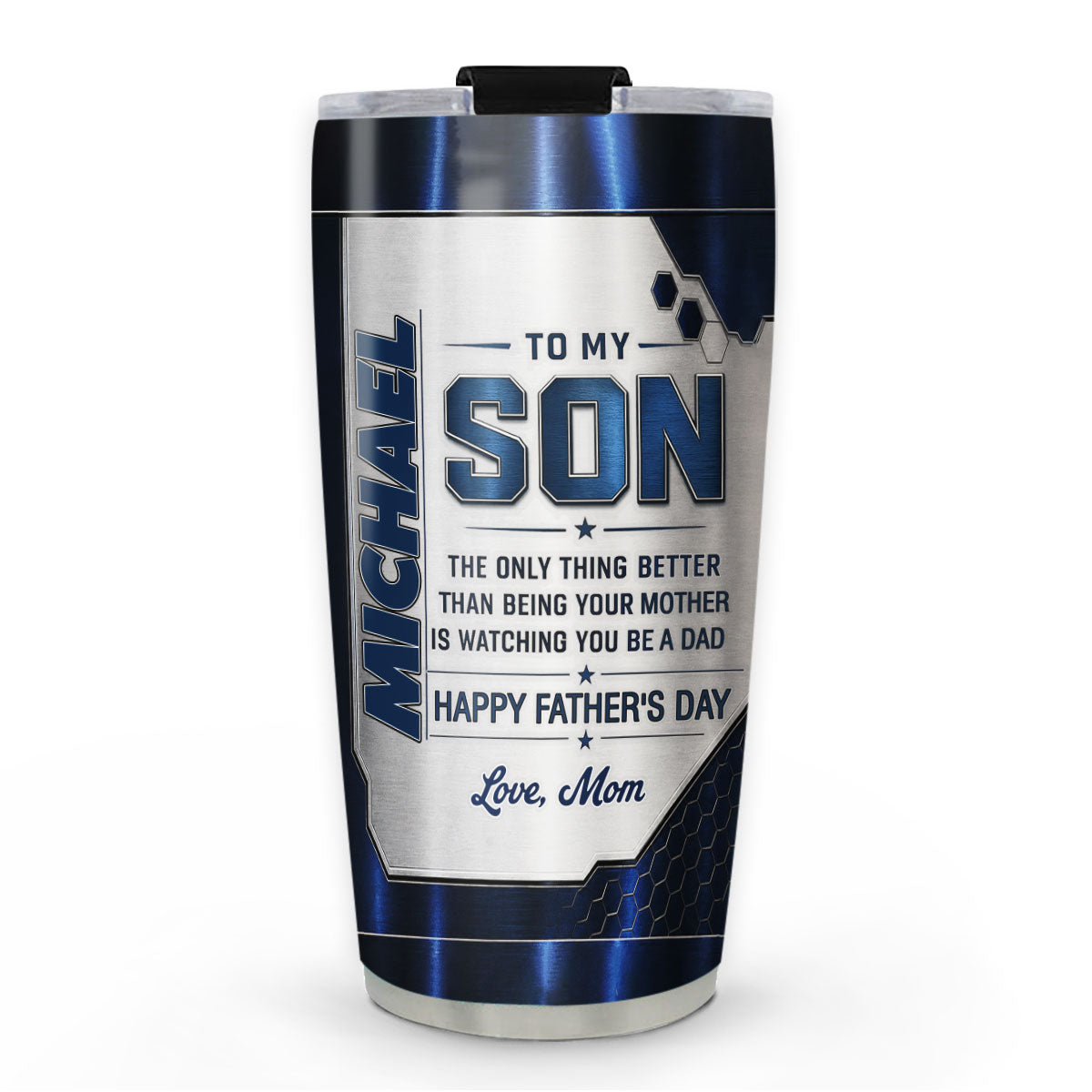 Watching You Being A Dad - Personalized 3D Effect Tumbler
