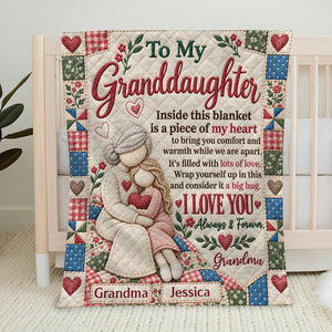 Hugs Warmth And Love Personalized Fleece Blanket