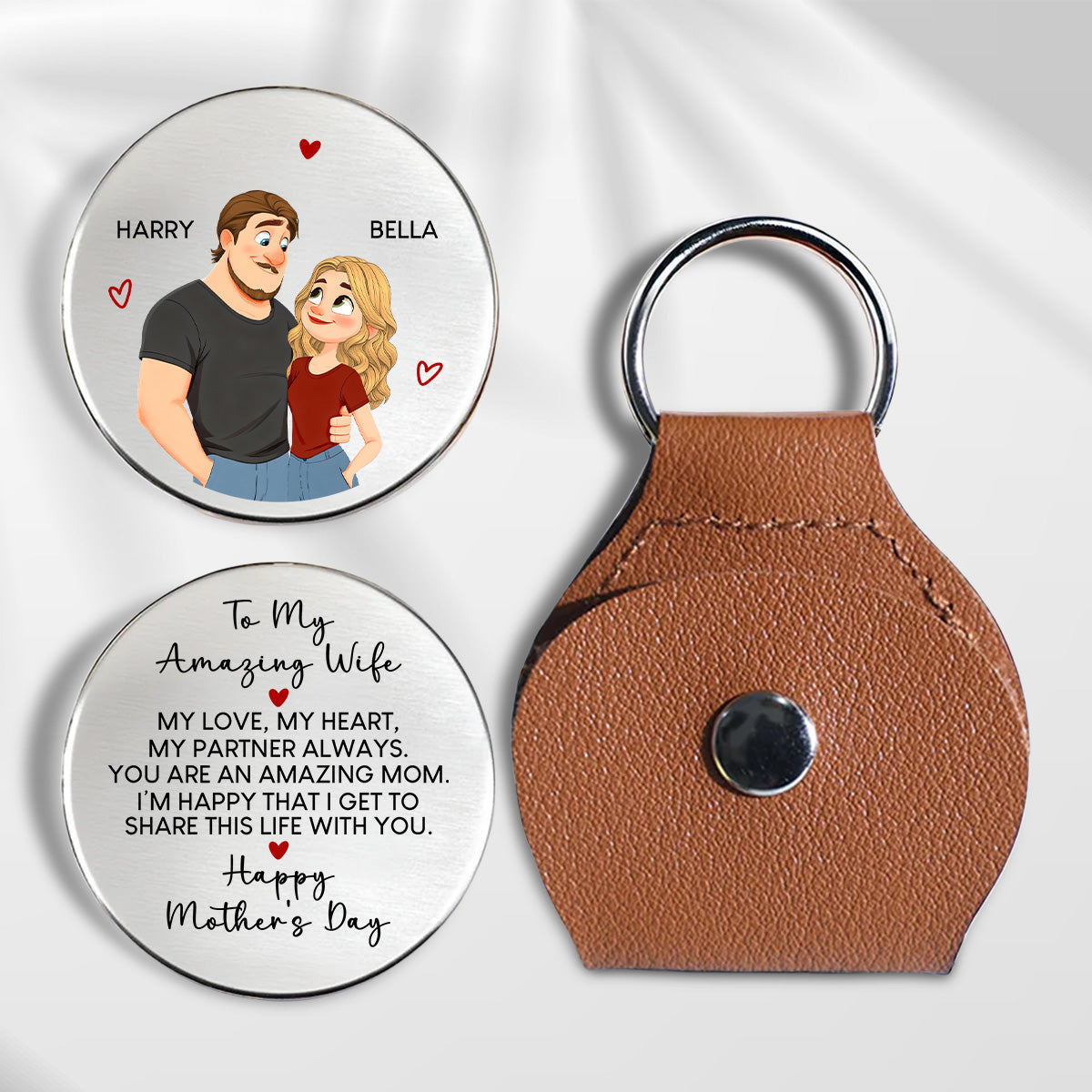 My Love My Heart - Personalized Pocket Hug - Christmas Gift For Wife