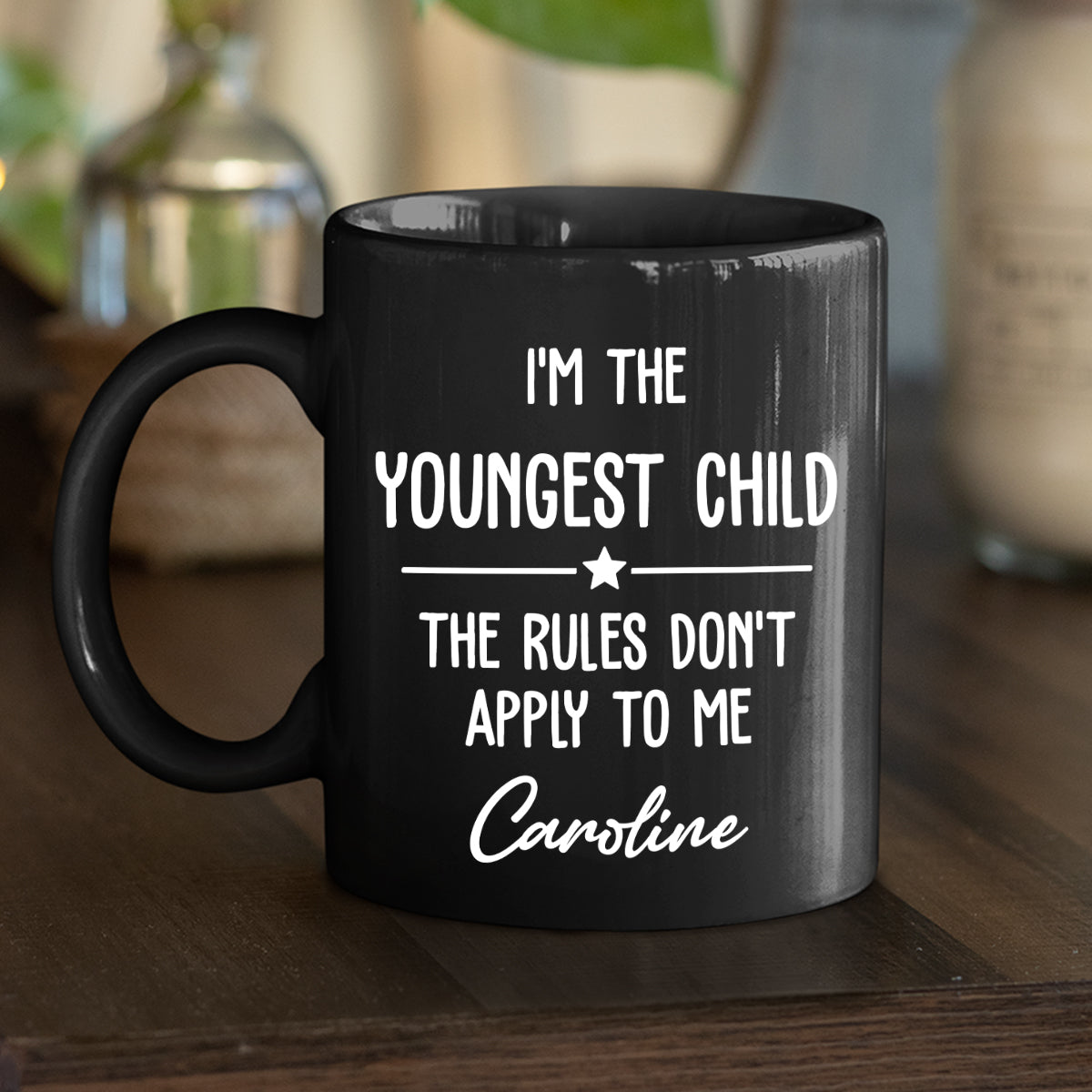 Birth Order Says It All personalized coffee mug