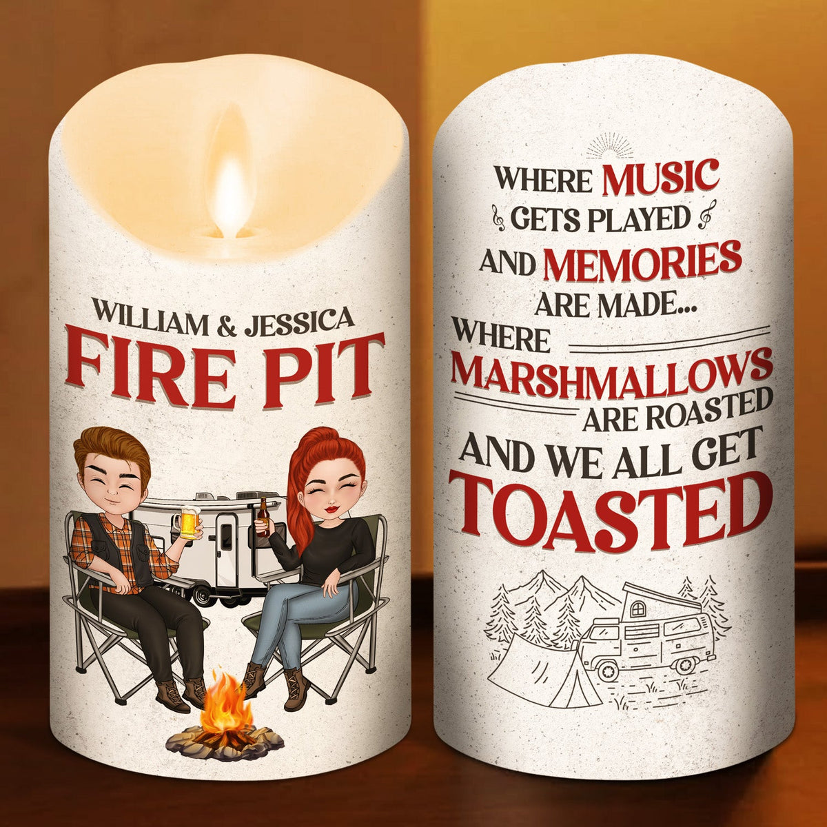 Fire Fit - Personalized LED Candle
