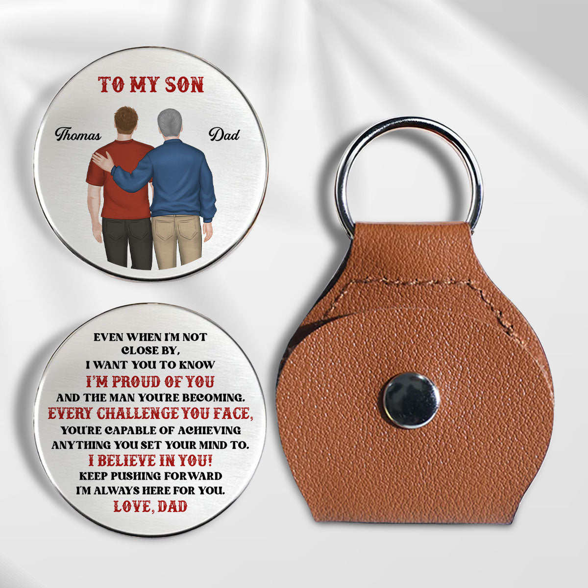Every Challenge You Face - Personalized Pocket Hug - Christmas Gift For Son