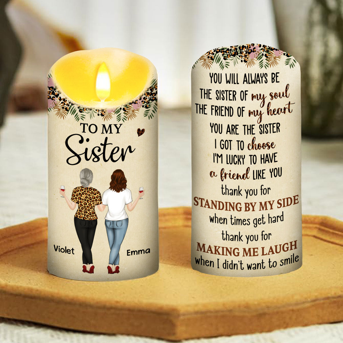 You Are My Soul Sister - Personalized LED Candle