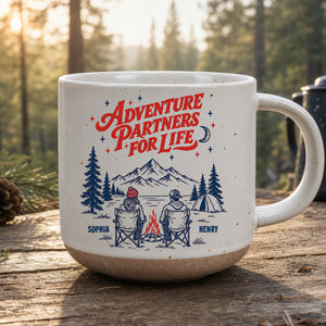 Partners In Every Adventure - Personalized Pottery Mug