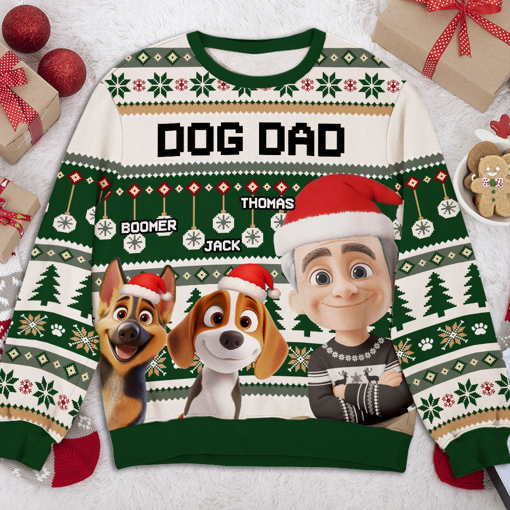 Best Dog Mom Dad In My Eyes - Personalized All-Over-Print Sweatshirt