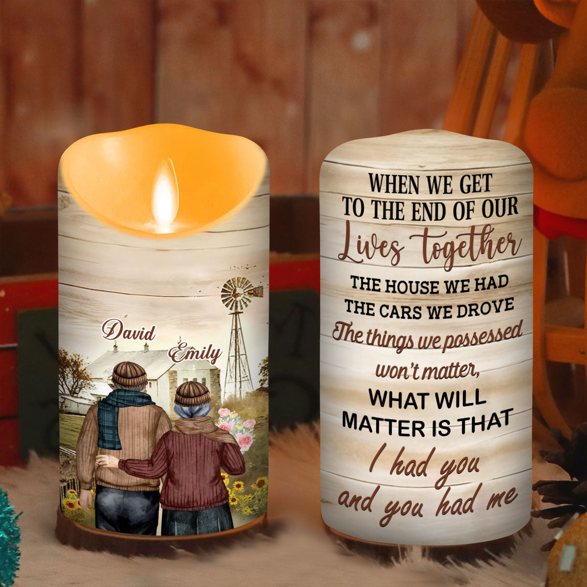 I Had You And You Had Me - Personalized LED Candle
