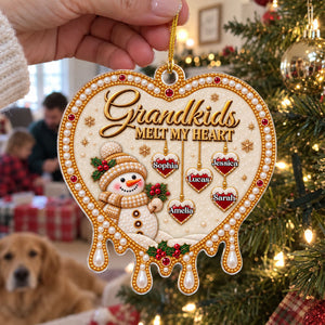 Grandkids Warm My Heart acrylic ornament