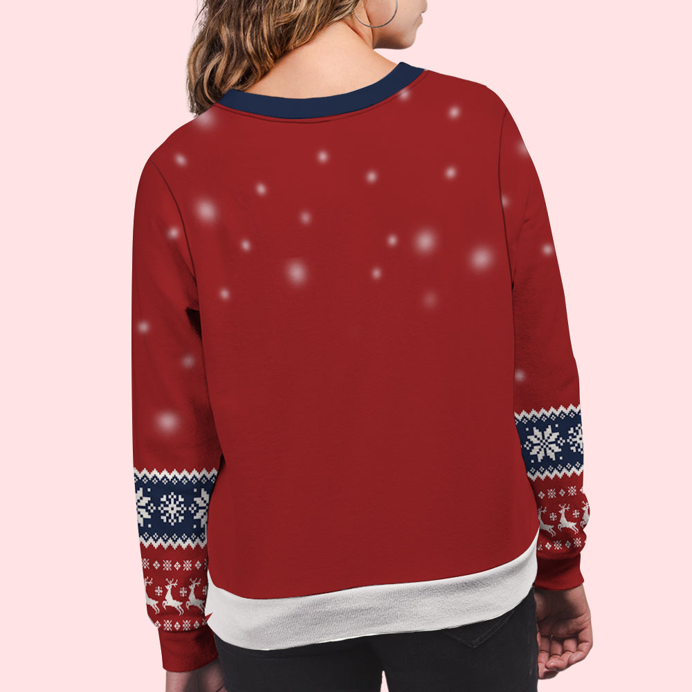 Stop Here With Us Santa - Personalized All-Over-Print Sweatshirt