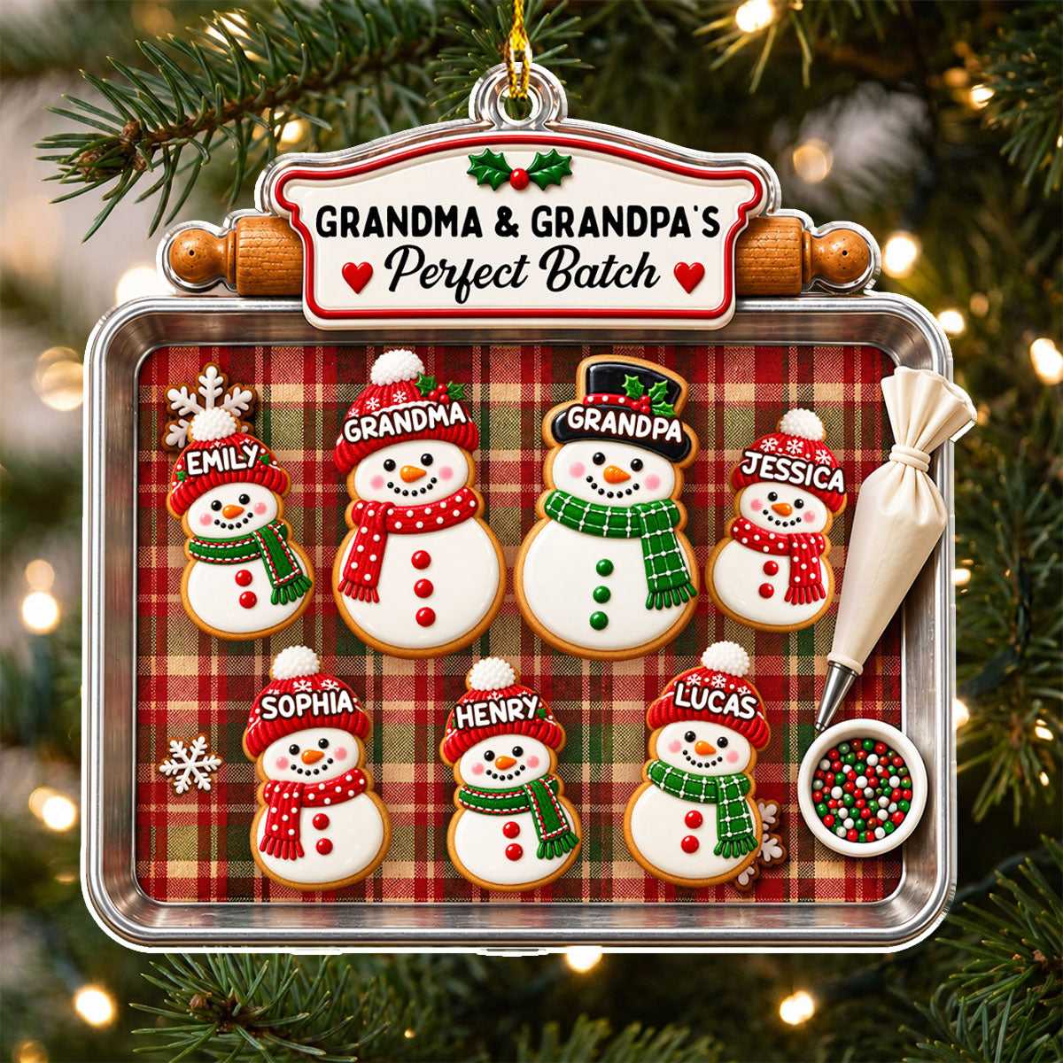 My Grandkids My Joy personalized acrylic ornament