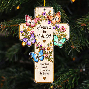 Sisters By Faith - Personalized Acrylic Ornament