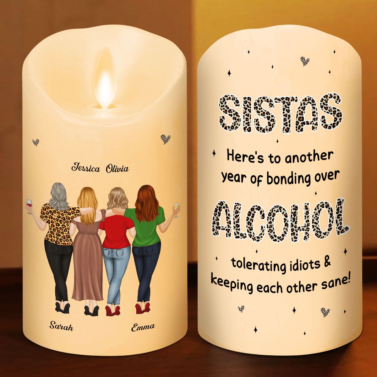 Alcohol Tolerating personalized LED candle