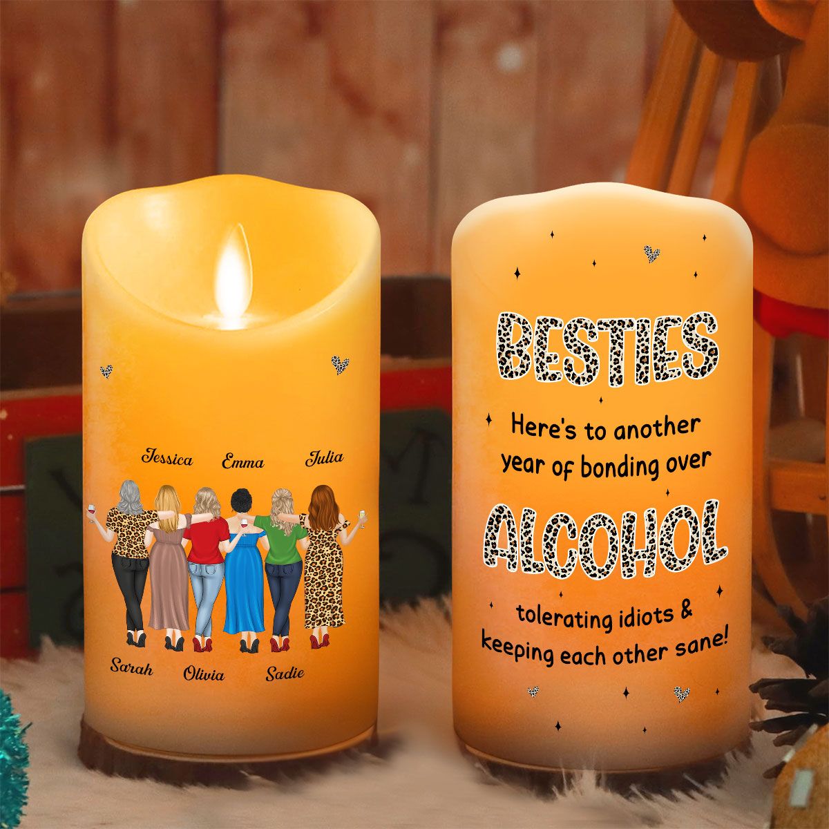 Alcohol Tolerating personalized LED candle