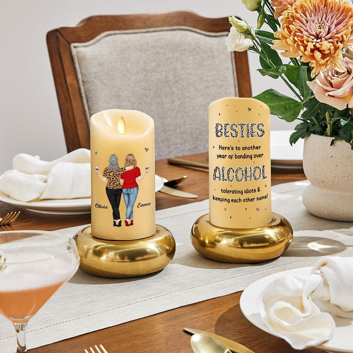 Alcohol Tolerating personalized LED candle