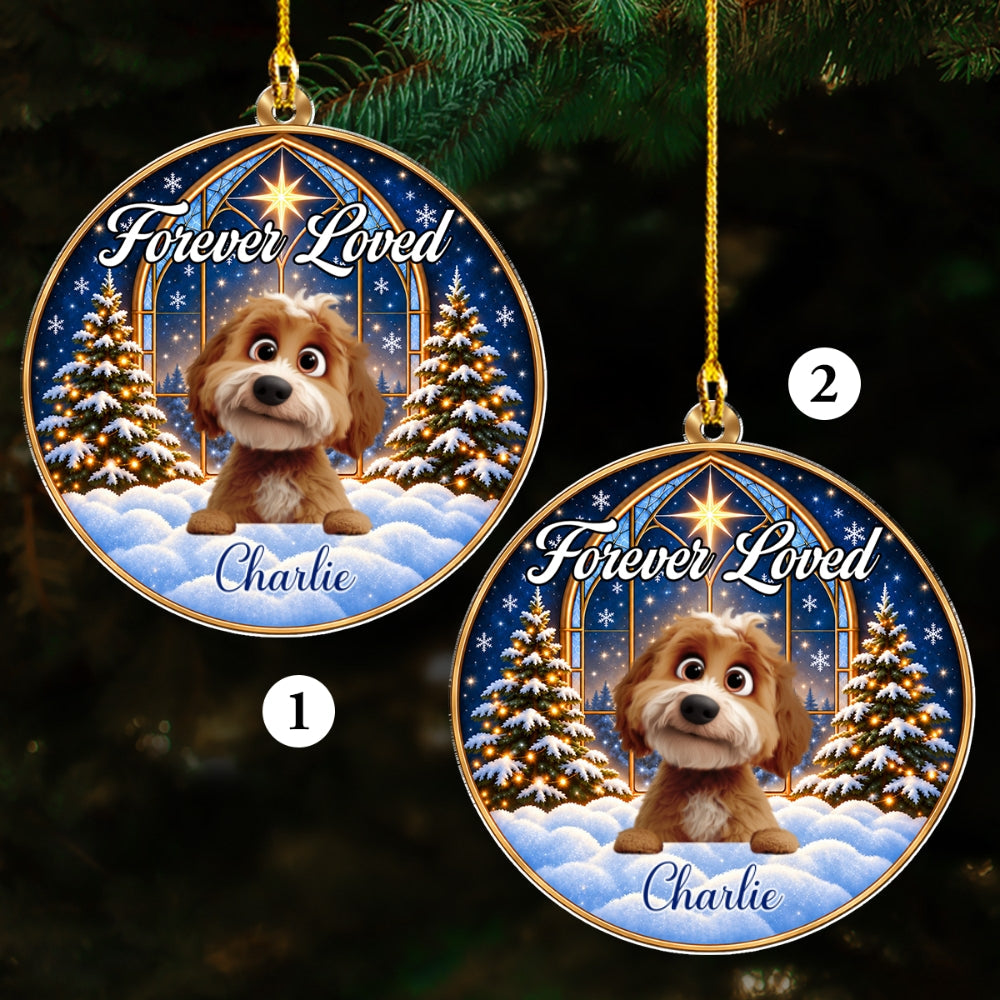Angel Paws personalized acrylic ornament 2 pcs