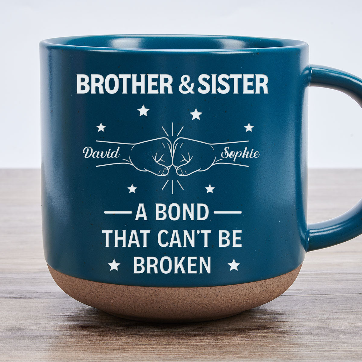 A Bond That Lasts Forever personalized pottery mug