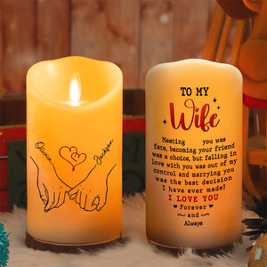 To My Wife I Love You Forever And Always - Personalized LED Candle