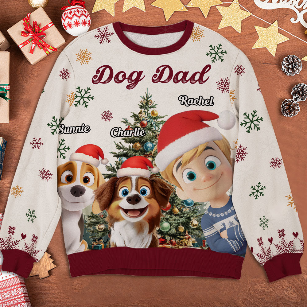 Dog Mom Dad In My Heart - Personalized All-Over-Print Sweatshirt