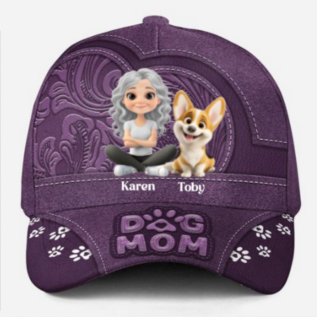 Chibi Cartoon Dog Mom Personalized Classic Cap