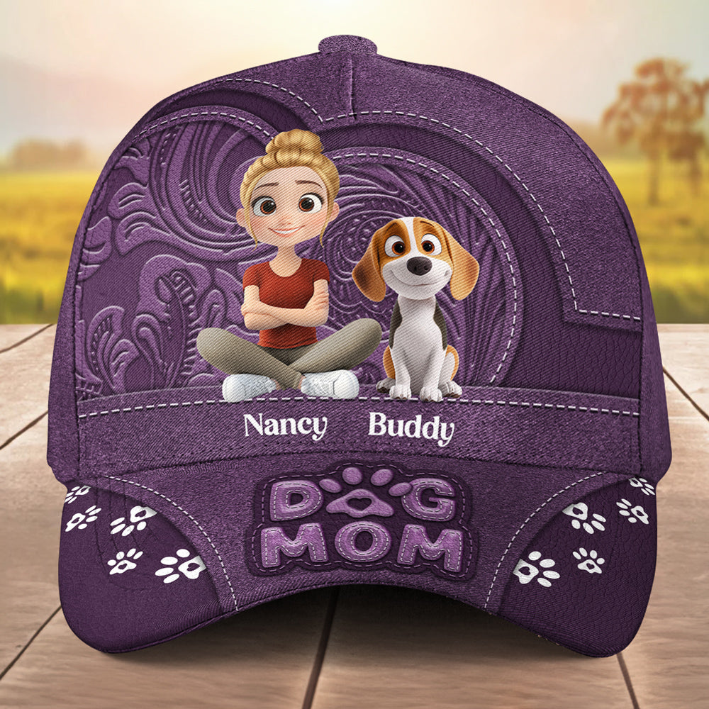 Chibi Cartoon Dog Mom Personalized Classic Cap