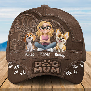 Chibi Cartoon Dog Mom Personalized Classic Cap