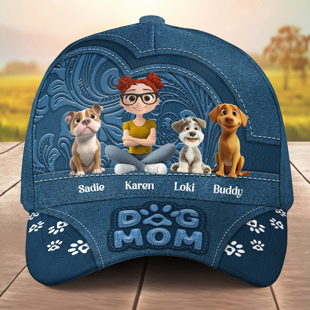 Chibi Cartoon Dog Mom Personalized Classic Cap