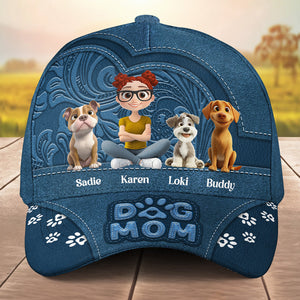 Chibi Cartoon Dog Mom Personalized Classic Cap