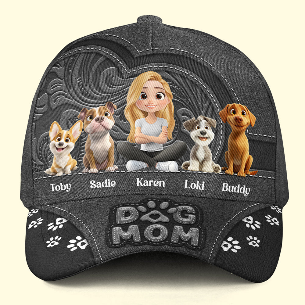 Chibi Cartoon Dog Mom Personalized Classic Cap