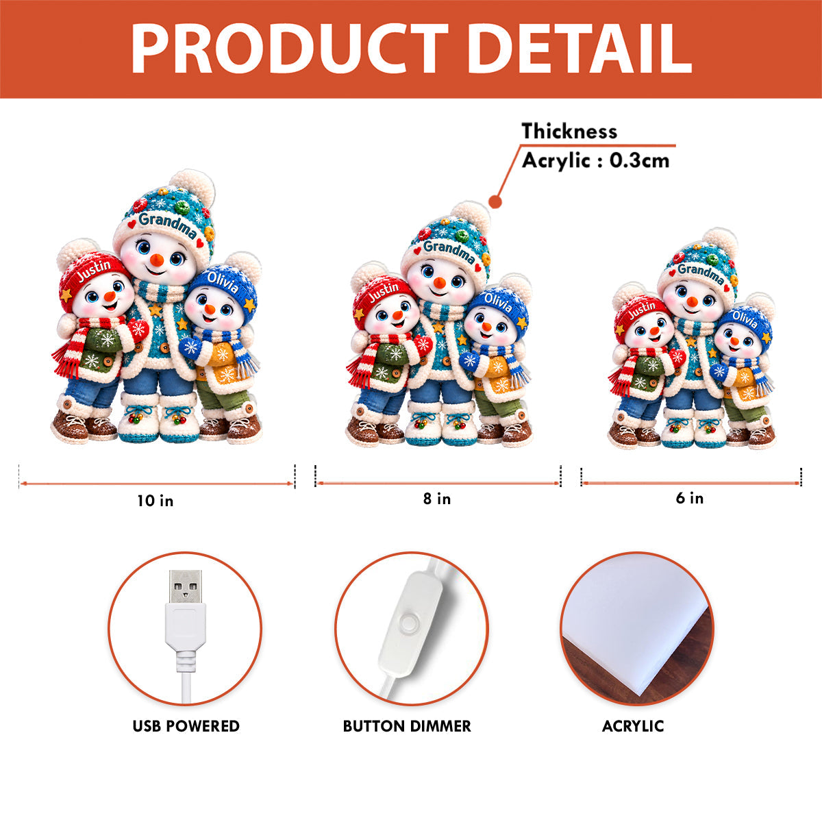 Light box sizes and details