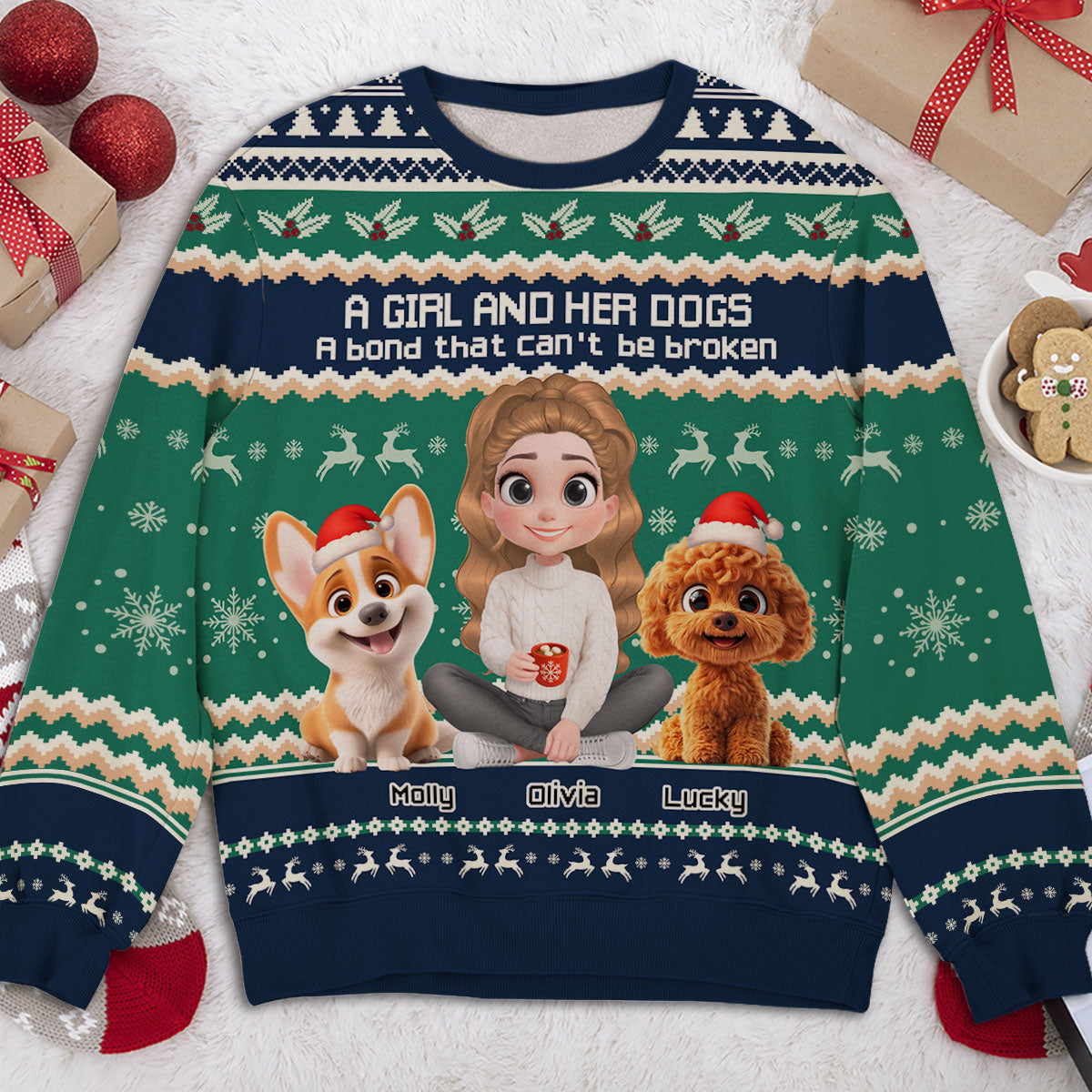 Lovely Christmas Clothing - Personalized All-Over-Print Sweatshirt