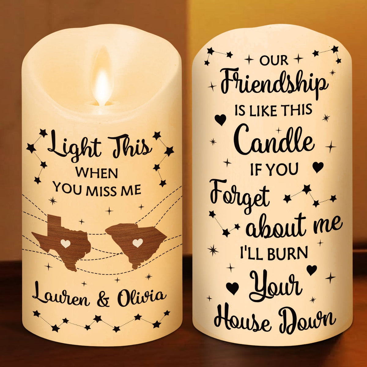 Light This When You Miss Me LED candle