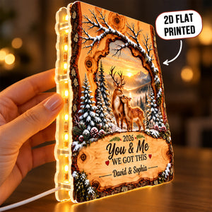 Deer Couple We Got This personalized light box
