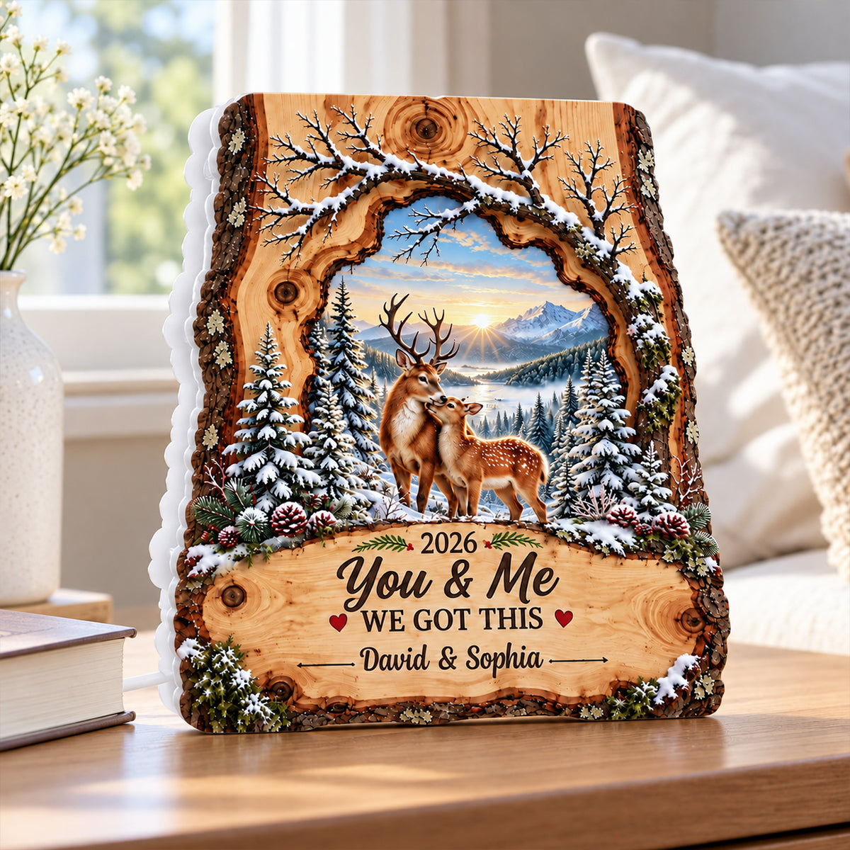 Deer Couple We Got This personalized light box