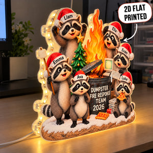 Dumpster Fire Response Team personalized light box