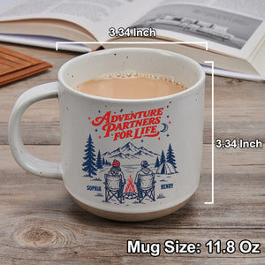 Partners In Every Adventure - Personalized Pottery Mug
