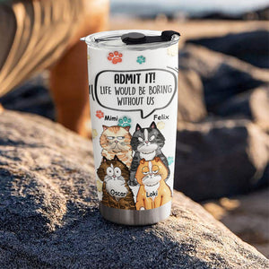 Admit It Cute Cat personalized tumbler - gift idea