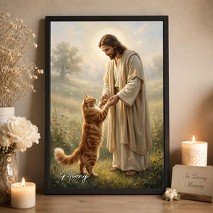 Jesus And Pet Memorial - Personalized Poster