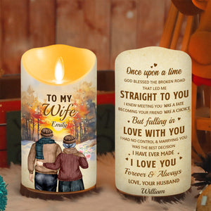 Marrying You Was The Best Decision - Personalized LED Candle