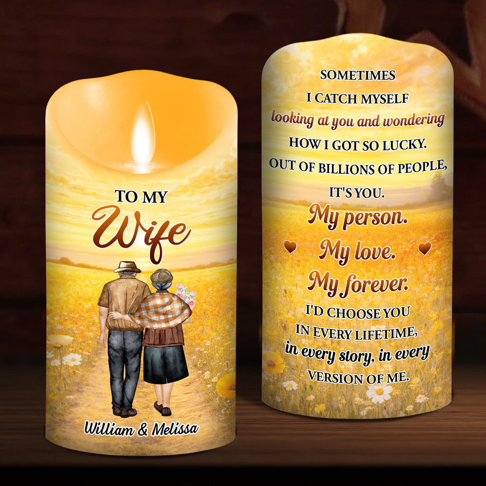 How Lucky I Am - Personalized LED Candle