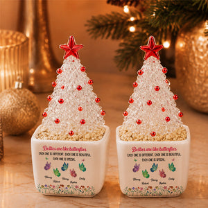 Festive Sister Love Personalized Glass Christmas Tree