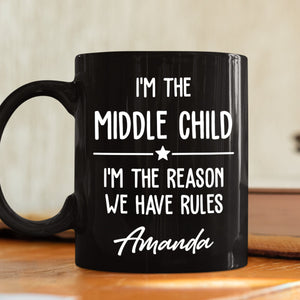 Birth Order Says It All personalized coffee mug