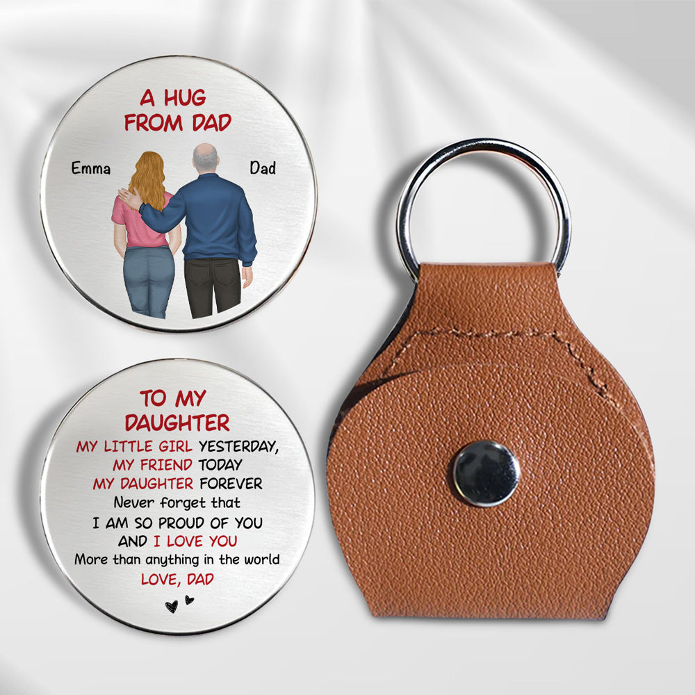 A Hug From Dad To Child - Personalized Pocket Hug - Christmas Gift For Daughter