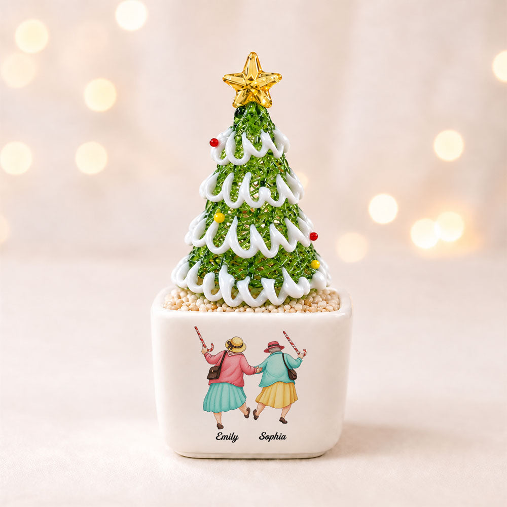 Pick You Up Personalized Glass Christmas Tree