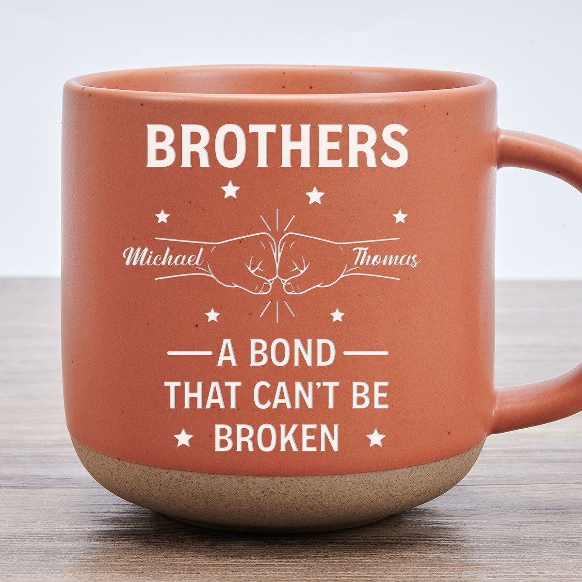 A Bond That Lasts Forever personalized pottery mug