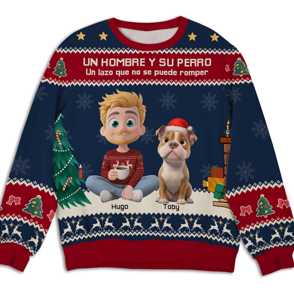 Un Hombre Y Su Perro - Personalized All-Over-Print Sweatshirt