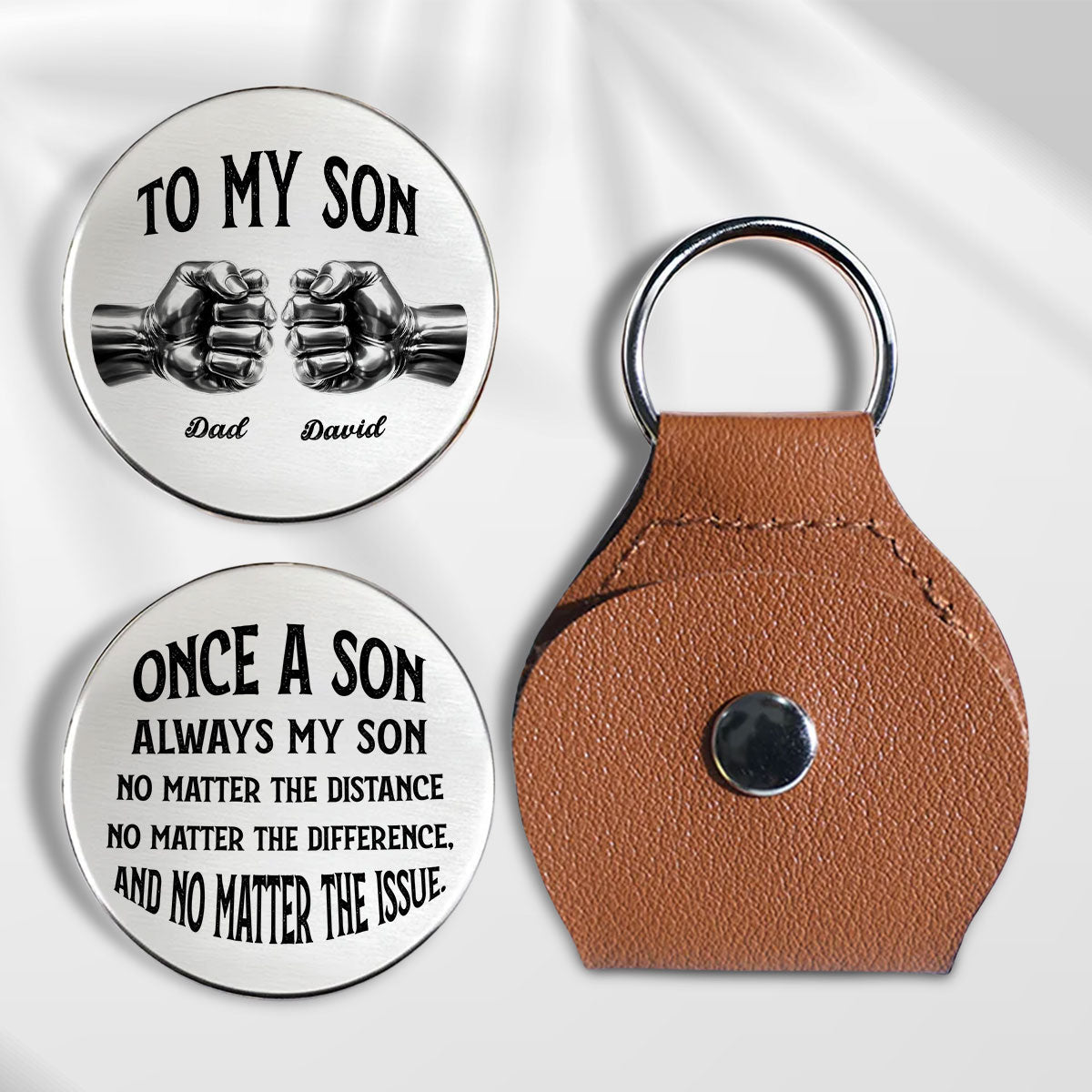 Once A Son And Always My Son - Personalized Pocket Hug - Christmas Gift For Son