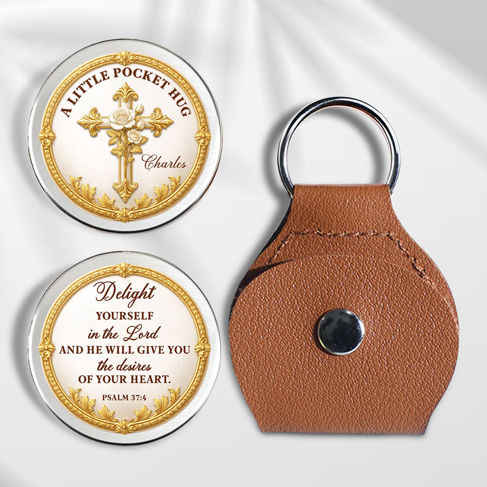 Delight Yourself In The Lord - Personalized 3D Effect Pocket Hug - Christmas Gift For Her