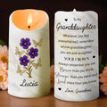 Straighten Your Crown, Encouraging Words For Granddaughter - Personalized Custom LED Candle - GDT324_LECA